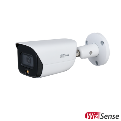 Dahua Camera, 4MP Full-color, Fixed-focal Warm LED Bullet WizSense Network Camera - CCTVMasters.com.au