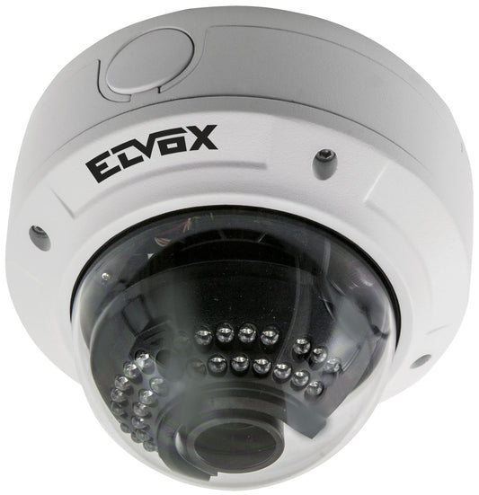 Elvox IP Camera White 5mp Dome 3.3-12mm IR Poe