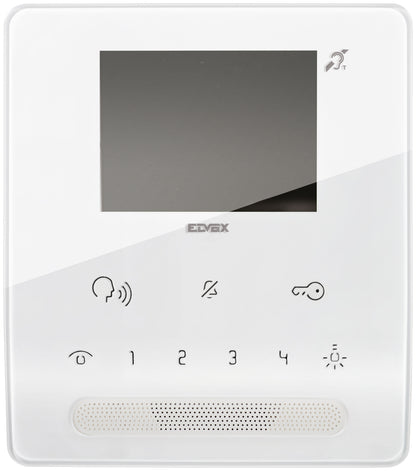 Tabfree White LCD 2-Wire Surface MTD Monitor W/Capacitive Touch Unlock Teleloop