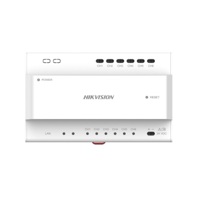 Hikvision KAD706-SP 2nd Gen. 2 Wire Intercom, Video/Audio Distributor, Switch with PSU
