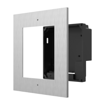 Hikvision KD-ACF1-S, 2nd Gen Intercom Single Gang Housing, Flush Mount, Stainless Steel