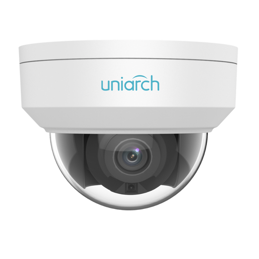 Uniarch 8MP Starlight Fixed Vandal Dome Network Camera, Powered by Uniview 2.8mm fixed lens
