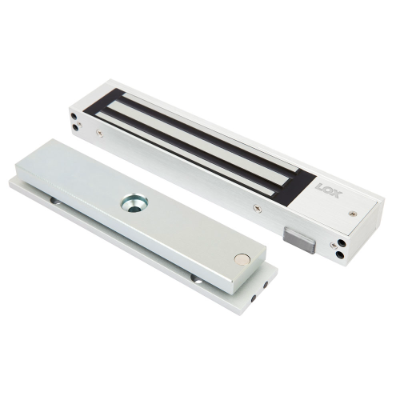 LOX Electro Magnetic Slimline Single Lock, 280kg, Monitored, LP/LSS/DSS, 12/24VDC | LOXEM3500M | CCTVMASTERS.COM.AU