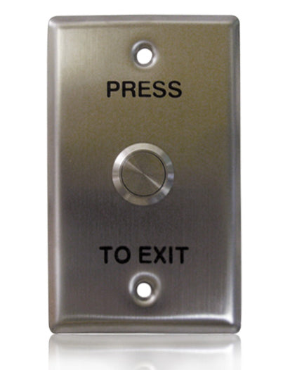 Large Press-To-Exit Button St/Steel Plate