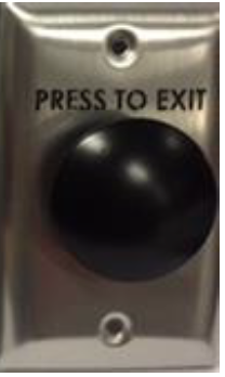 Weather Proof Black Mushroom Button on Curved Plate with Press to Exit