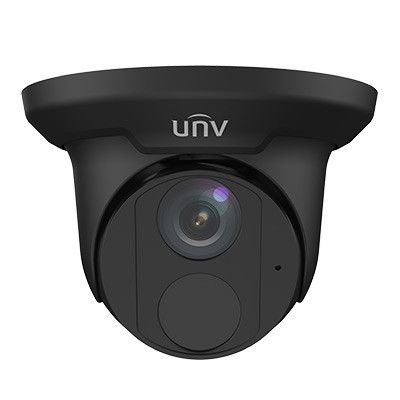 UNV IPC3615ER3-ADUPF28M-BK, Uniview Prime-II Series IP Camera Black 5MP Turret 2.8mm Starlight IR POE