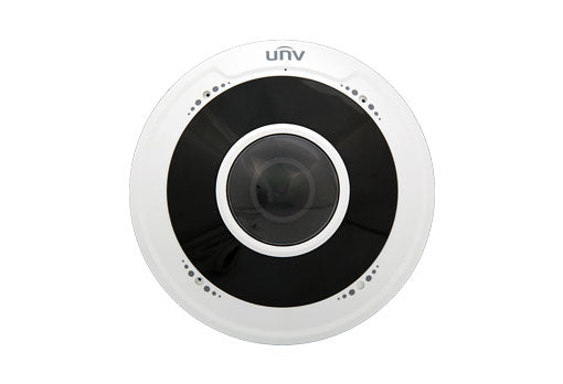 UNV IPC815SRB-DVPF14, Prime-II Series IP Camera White Panoramic 5MP Fisheye 1.4MM IR POE