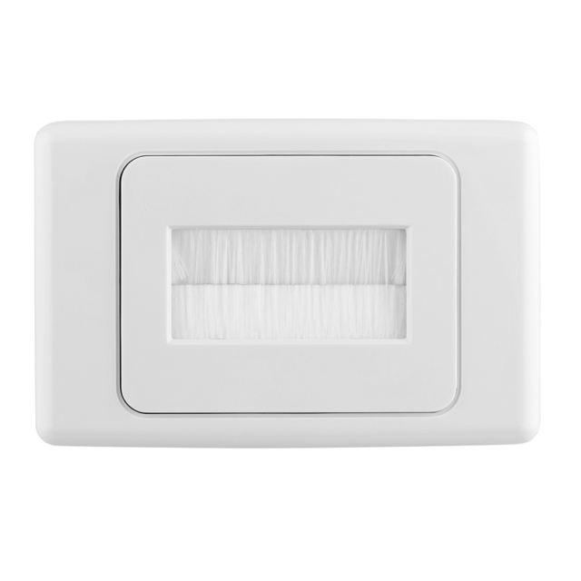 Brush Wall Plate in Wall Cable Entry