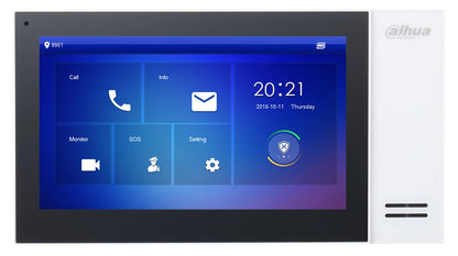 Dahua Intercom 7 Inch Touch Screen IP White Monitor | DHI-VTH2421FW-P | CCTVMASTERS.COM.AU